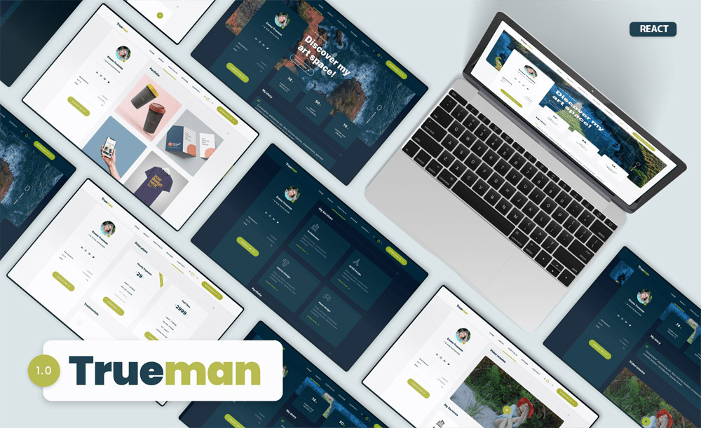 Trueman - Personal Portfolio React NextJS Template - Description 1