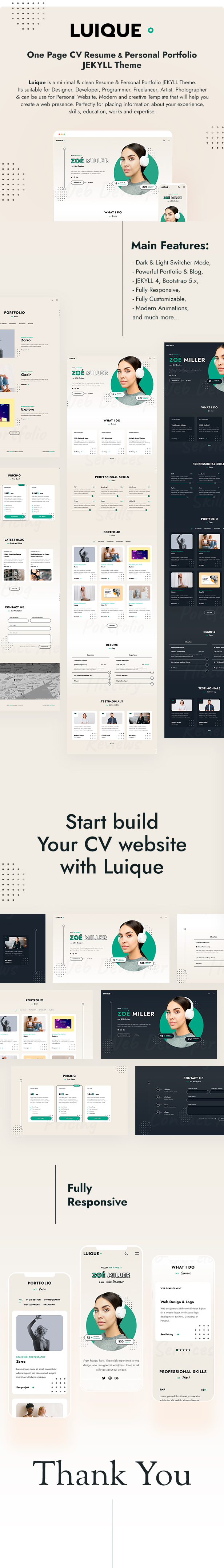 Luique - Personal Portfolio & CV Resume Jekyll Theme