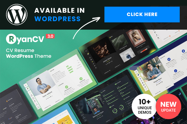 View RyanCV Resume WordPress Theme
