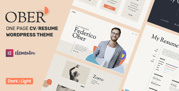 OBER – Resume WordPress Theme