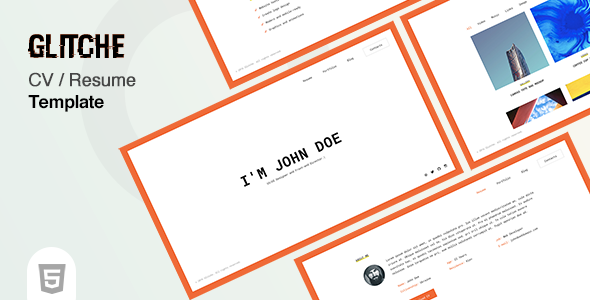 Glitche - CV Resume HTML5 Template