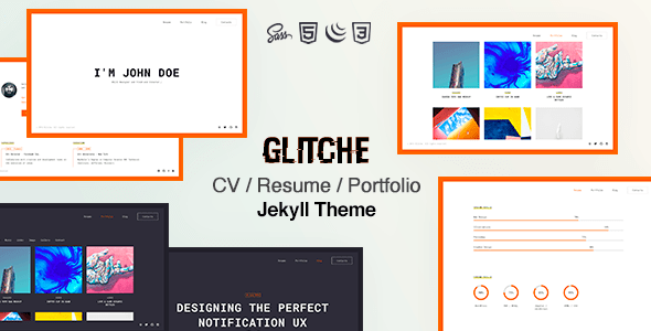 Glitche - CV/Resume & Personal Portfolio Jekyll Theme