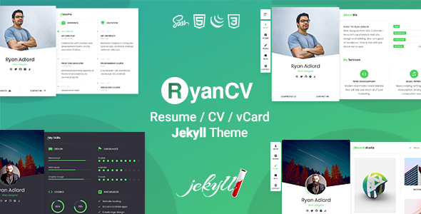 RyanCV – CV/Resume & vCard Jekyll Theme