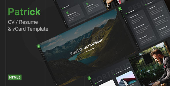 Patrick - Personal vCard HTML5 Template
