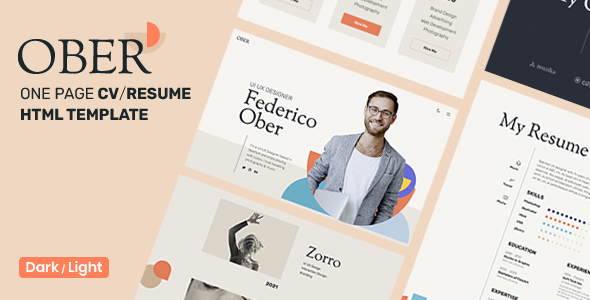 Ober – CV Resume HTML5 Template