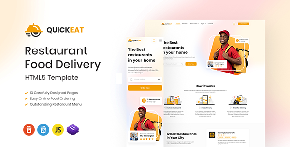 Quickeat – Restaurant & Food Delivery HTML5 Template