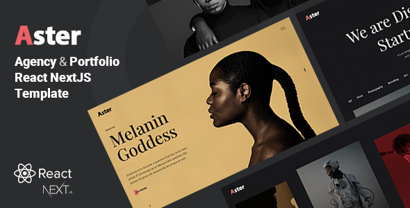 Aster – Creative Agency Portfolio React NextJS Template