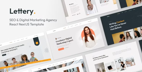 Lettery – Digital Marketing Agency React NextJS Template