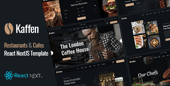 Kaffen – Restaurant & Cafe React NextJS Template