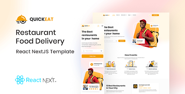 QuickEat - React NextJS Food Delivery Template