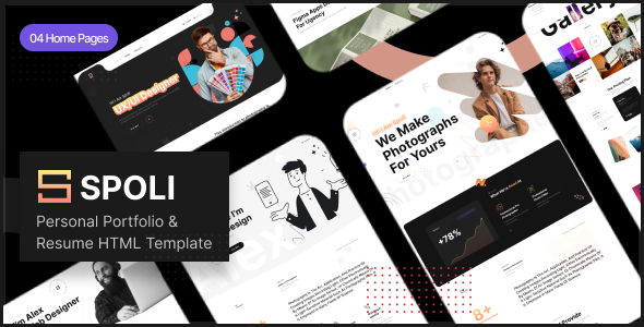 Spoli – Personal Portfolio & Resume HTML5 Template