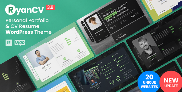 RyanCV – Personal Portfolio Resume WordPress Theme